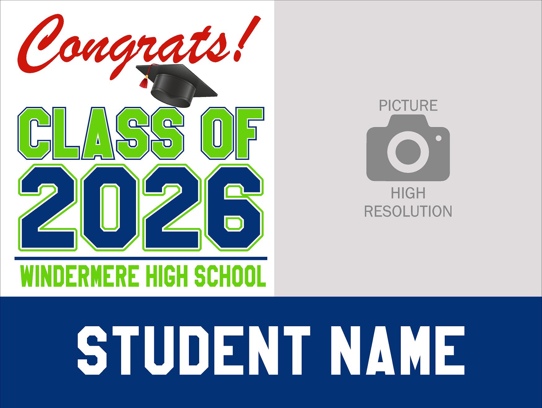 Windermere H. S. Senior Yard Sign Banner 11