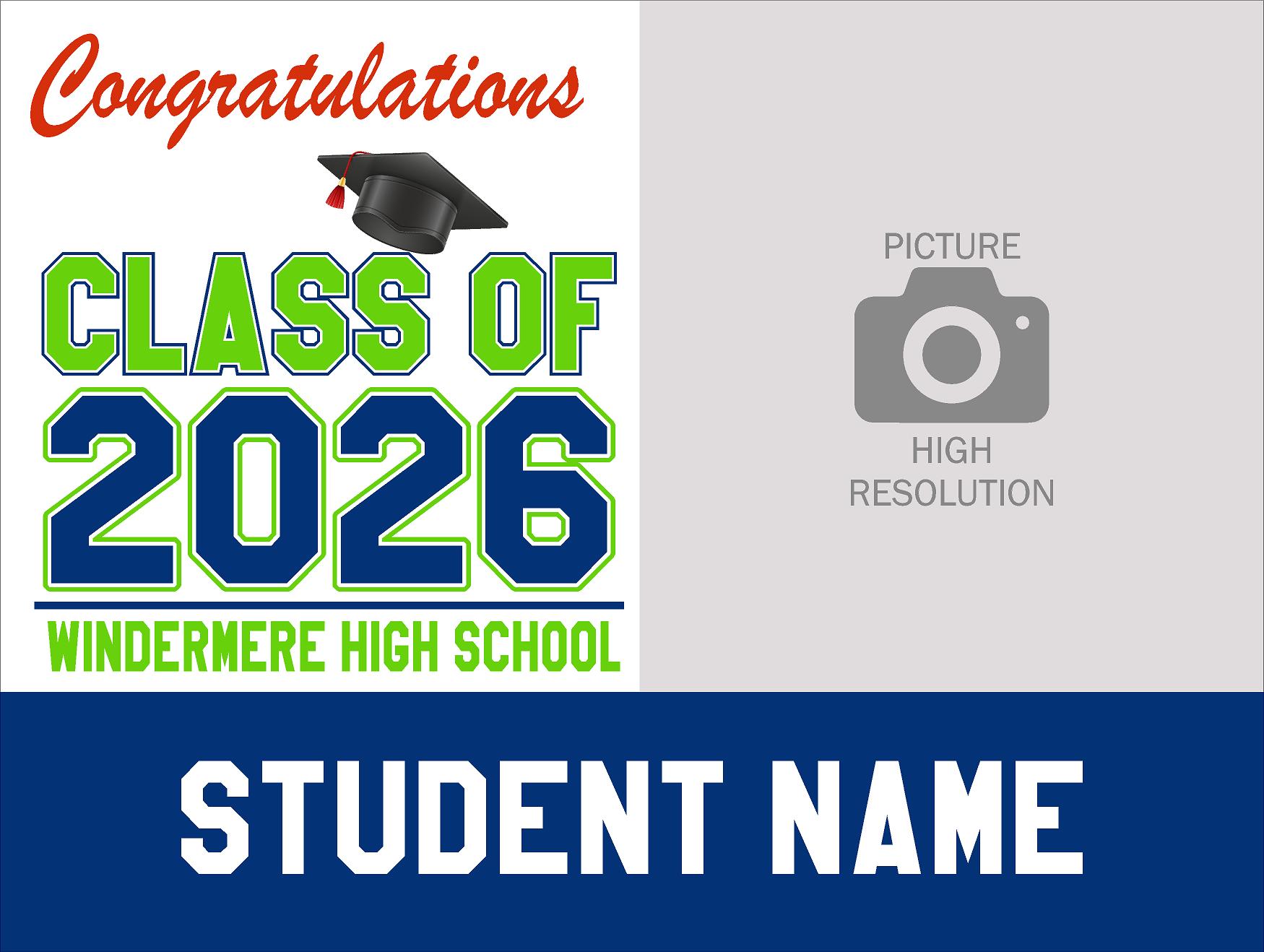 Windermere H. S. Senior Yard Sign Banner 12